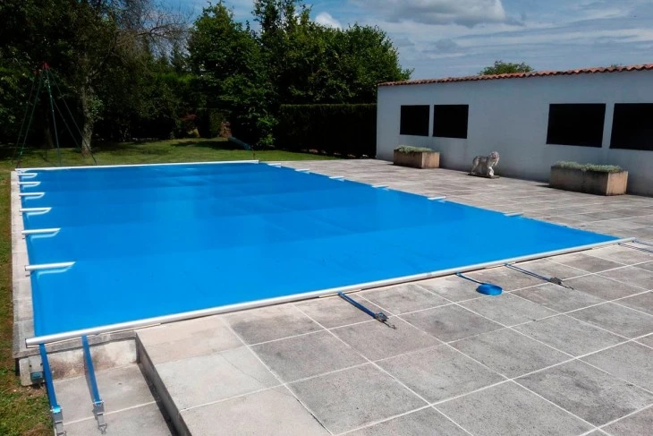 Cobertor de barras azul/beige - Imagen 2